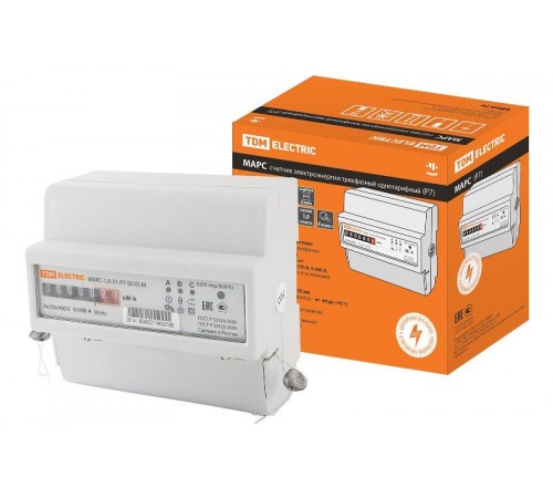 Счетчик МАРС-1,0-31-Р7-5(100)-М (3ф, 1тар, DIN-рейка, прямое подкл, мех.ОУ)  SQ1105-0017  TDM