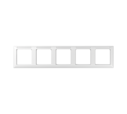 Рамка 5-кратная горизонтальная с полем для надписи белая  AS5850BFINAWW  Jung