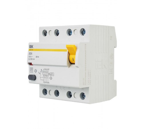 Выключатель дифференциальный (УЗО) ВД1-63 4п 80А 300мА тип AC  MDV10-4-080-300  IEK