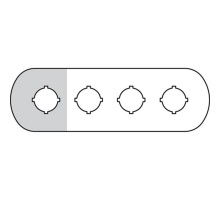 Шильдик MA6-1008 (4 места (1 желт)) для пластикового кнопочногопоста  1SFA611930R1008  ABB