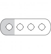 Шильдик MA6-1008 (4 места (1 желт)) для пластикового кнопочногопоста  1SFA611930R1008  ABB