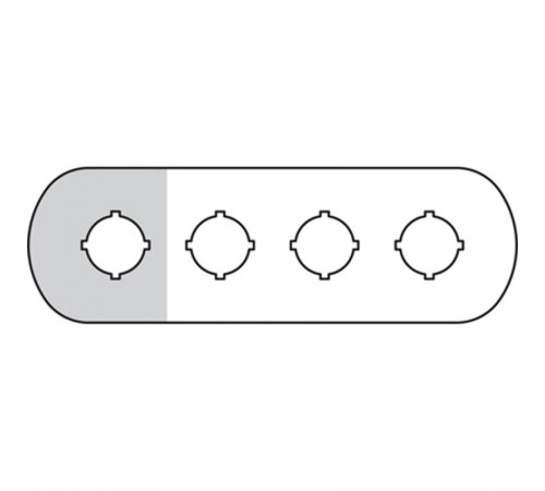 Шильдик MA6-1008 (4 места (1 желт)) для пластикового кнопочногопоста  1SFA611930R1008  ABB