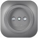 GLORY Розетка без з/к с з/ш о/у 10А РСш20-2-ХСм сталь матовый  ERH13-K46M-10  IEK