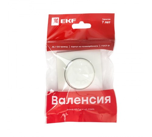 Валенсия лицевая панель светорегулятора 600W 220В жемчуг EKF PROxima   ESD06-L-101-50   EKF