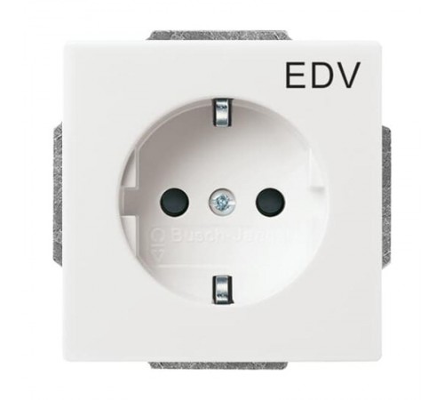 Розетка SCHUKO 16А 250В c шторками, с маркировкой ""EDV"", Future/Axcent/Carat/Династия, альп. белый  2CKA002013A5268  ABB