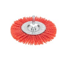 Щетка дисковая для дрели, нейлоновая проволока с абразивным покрытием, 100мм  KR-91-1233  Kranz