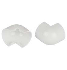 Внешний угол  OC-KK-20-12-FW для полукруглого кабель-канала белый 20х12мм 2шт/комплект  Б0064961  ЭРА