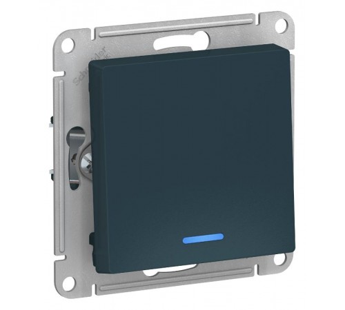 AtlasDesign Изумруд Выключатель 1-клавишный с подсветкой, сх.1а, 10АХ, механизм  ATN000813  SE