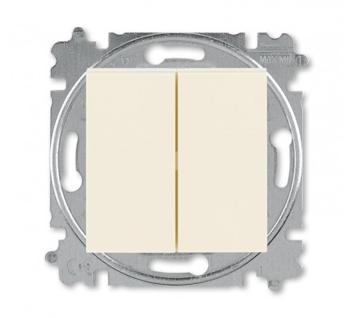 ABB Levit Слоновая кость / белый Выключатель 2-кл.  3559H-A05445 17W  2CHH590545A6017  ABB