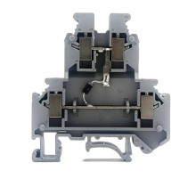 Клемма со встроенным диодом, винтовой зажим, 4 точки подключения, 4 кв.мм, серая  GUR-D-B  DKC