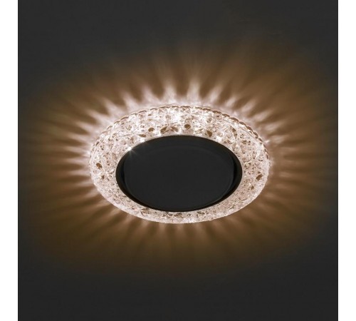 Светильник точечный встраиваемый под лампу DK LD25 15Вт GX53 шампань с подсветкой  Б0029636  ЭРА