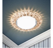 Светильник точечный встраиваемый под лампу DK LD25 15Вт GX53 шампань с подсветкой  Б0029636  ЭРА