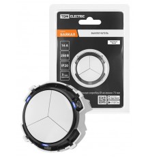 Выключатель 3-кл. 16А 250В кнопочный механизм белый, "Байкал"   SQ1819-0026  TDM