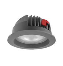 Cветильник светодиодный даунлайт DL-PRO круг. 226*96мм 52W 3000K IP65 d монт.отв.= 200-215мм RAL7045 серый муар  V1-R0-H0777-10000-6505230  VARTON