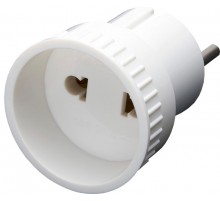 ADP10-05-20 Переходник сетевой б/з, 250В, 10A, белый  39005  STEKKER