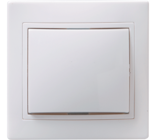 КВАРТА Белый Выключатель 1-клавишный проходной 10А ВСп10-1-0-КБ  EVK12-K01-10-DM  GENERICA