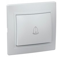 КВАРТА Белый Выключатель 1-клавишный кнопочный 10А ВСк10-1-0-КБ  EVK13-K01-10-DM  GENERICA