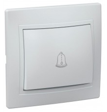 КВАРТА Белый Выключатель 1-клавишный кнопочный 10А ВСк10-1-0-КБ  EVK13-K01-10-DM  GENERICA