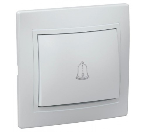 КВАРТА Белый Выключатель 1-клавишный кнопочный 10А ВСк10-1-0-КБ  EVK13-K01-10-DM  GENERICA