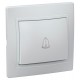 КВАРТА Белый Выключатель 1-клавишный кнопочный 10А ВСк10-1-0-КБ  EVK13-K01-10-DM  GENERICA