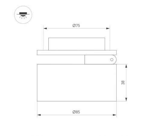 Светильник LGD-POT-BUILT-R85-12W Day4000 (WH, 100 deg, 230V) (Arlight, IP44 Металл, 5 лет)   045781   Arlight