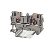 Клемма проходная, зажим push-in, 2 точки подключения, 4 кв.мм, серая  VPR-4-GY  DKC