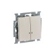 ABB Basic 55 Сл. кость Выключатель 2-клавишный с подсветкой  1012-0-2157   2CKA001012A2157  ABB