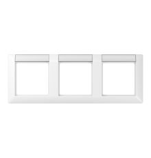 Рамка 3-кратная с полем для надписи для горизонтальной установки; белая  AS5830NAWW  Jung