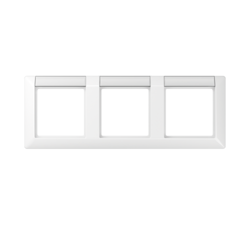 Рамка 3-кратная с полем для надписи для горизонтальной установки; белая  AS5830NAWW  Jung