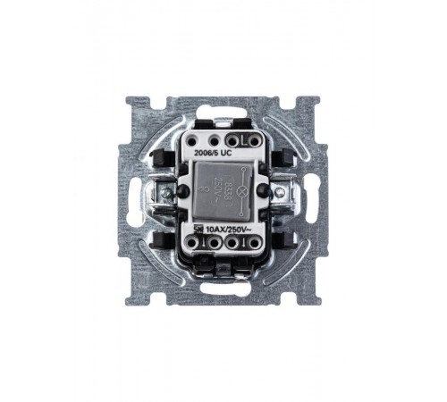 ABB Basic 55 Сл. кость Выключатель 2-клавишный с подсветкой  1012-0-2157   2CKA001012A2157  ABB