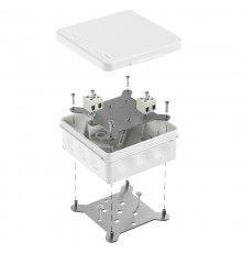 Коробка огнестойкая для о/п двухкомпонентная 60-0303-FR2.5-4 Е15-Е120 RAL9003 100х100х40 (16 шт/кор)  60-0303-9003-FR2.5-4  Промрукав