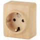 Розетка 11-2203-11  2P+E Schuko, 16АХ-250В, ОУ, Эксперт, Сосна Б0020687  ЭРА
