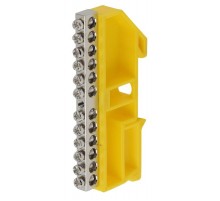 Шина PE "Земля" на на DIN-изол ШНИ-6х9-12 никелированная Д-Желтый (10/250/9000) NO-222-93-1  Б0044142  ЭРА