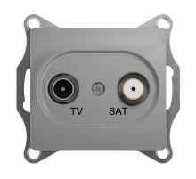 Glossa Алюминий TV-SAT Розетка одиночная 1DB  GSL000397  SE
