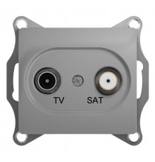 Glossa Алюминий TV-SAT Розетка одиночная 1DB  GSL000397  SE