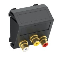 Мультимедийная рамка Audio-Video Modul45 (черный) (MTS-12R L SWGR1)  6105177  OBO Bettermann