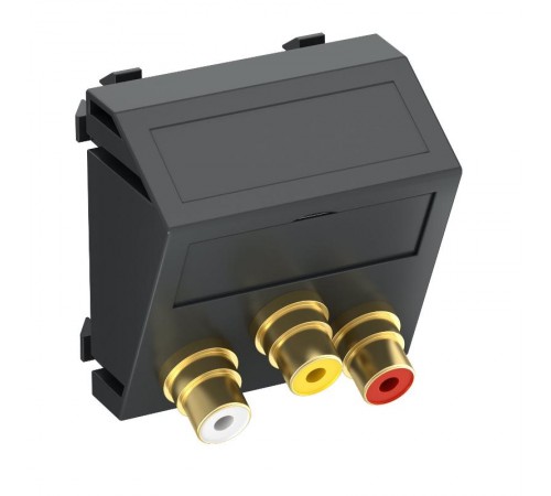 Мультимедийная рамка Audio-Video Modul45 (черный) (MTS-12R L SWGR1)  6105177  OBO Bettermann