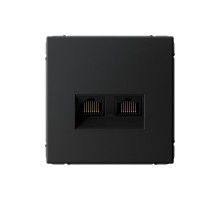 ArtGallery Карбон Розетка двойная компьютерная RJ45+RJ45, кат.6А, механизм  GAL001088  SE