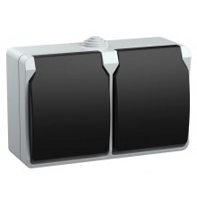 Форс Розетка 2-местная О/У с/з РСб22-3-ФСр IP54  ERS22-K03-16-54-DC  IEK