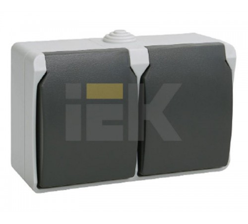 Форс Розетка 2-местная О/У с/з РСб22-3-ФСр IP54  ERS22-K03-16-54-DC  IEK