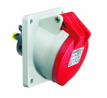 Розетка наклонная 16A 5р(3P+N+PE) 6h 400V IP44 фланец 85х85 12757 I 12757-Bals I Bals