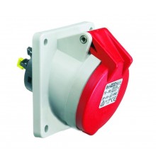 Розетка наклонная 16A 5р(3P+N+PE) 6h 400V IP44 фланец 85х85 12757 I 12757-Bals I Bals