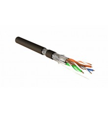 SFTP4-C7A-S23-OUT-PE-BK-500 (500 м) Кабель витая пара, экранир. (S/FTP), категория 7A, 4 пары(23AWG),одножил. (solid)  444461  Hyperline