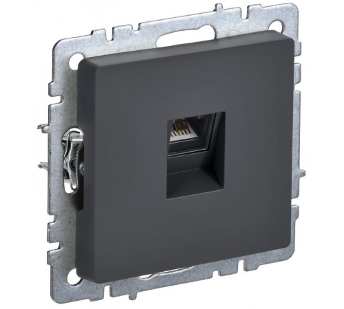 BRITE Розетка компьютерная RJ45 кат.5E РК10-БрГ графит   BR-K10-1-K53  IEK