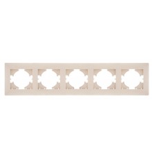 Bravo РАМКА 5-местная, цвет  бежевый.  С1050-003  GUSI Electric