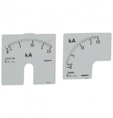 Измерительная шкала (1 круглая + 1 квадратная) для аналоговых амперметров - 0-2500 A  014626  Legrand