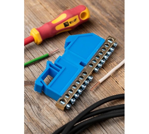 Шина "0" N 63.14 изолятор на DIN-рейку (латунь) EKF PROxima  sn0-63-14-d  EKF