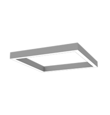 Светодиодный светильник Х-line квадратный подвесной 80 Вт 3000 К 1062x1062x100 мм металлик с рассеивателем опал  V1-R0-0S823-02OP0-4008030  VARTON