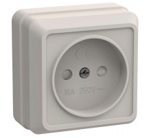 Октава кремовый Розетка 1-местная О/У б/з со шторками 10А РСш20-2-ОКм ERO13-K33-10-DC  IEK