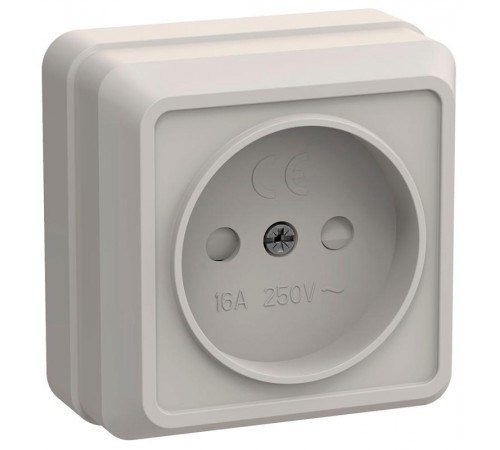 Октава кремовый Розетка 1-местная О/У б/з со шторками 10А РСш20-2-ОКм ERO13-K33-10-DC  IEK